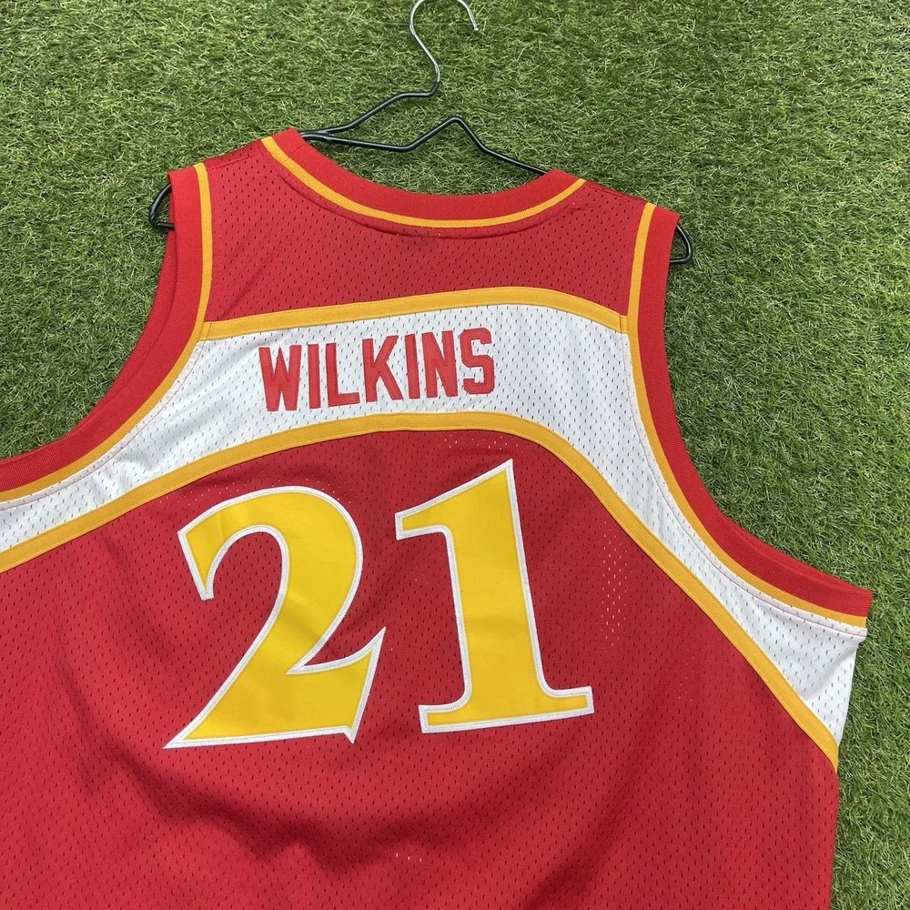 Vintage Hardwood Classics Atlanta Hawks Jersey Mens 3XL #21 Dominique Wilkins